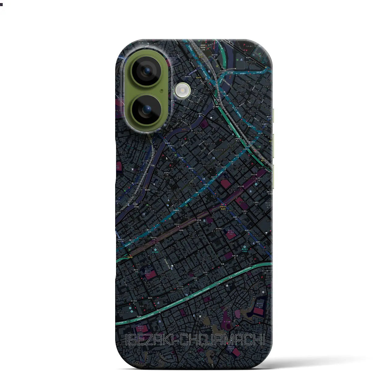【伊勢佐木長者町(神奈川県)】地図柄iPhoneケース(バックカバータイプ)
