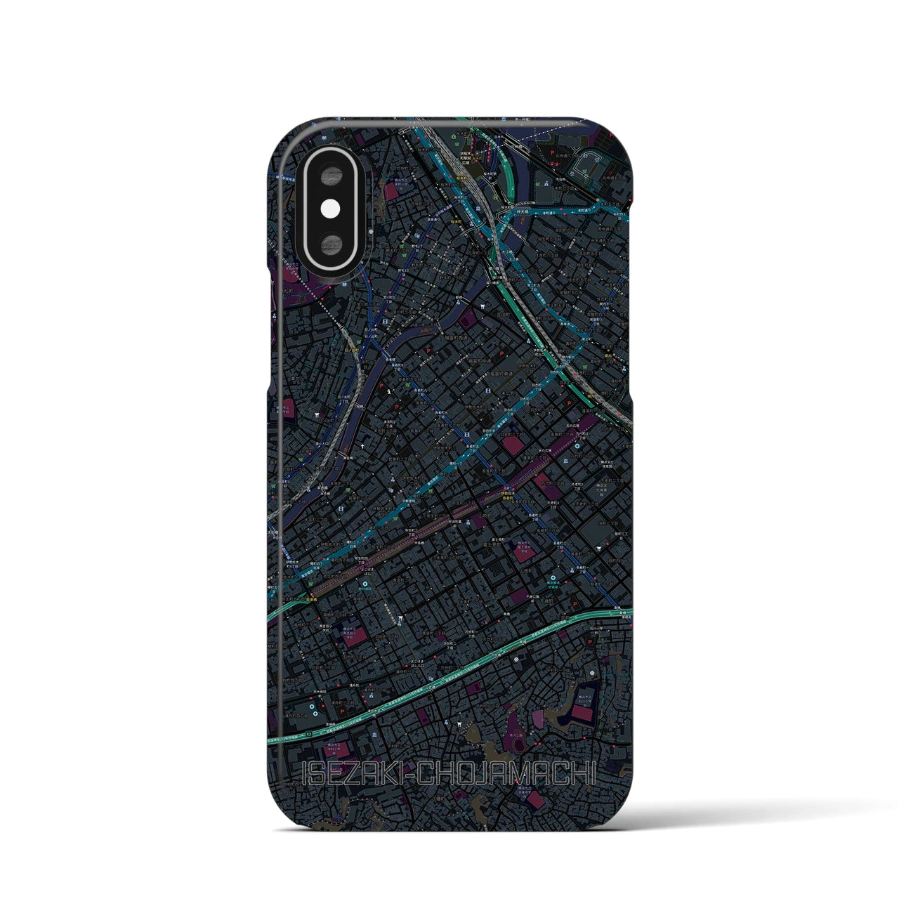 【伊勢佐木長者町(神奈川県)】地図柄iPhoneケース(バックカバータイプ)