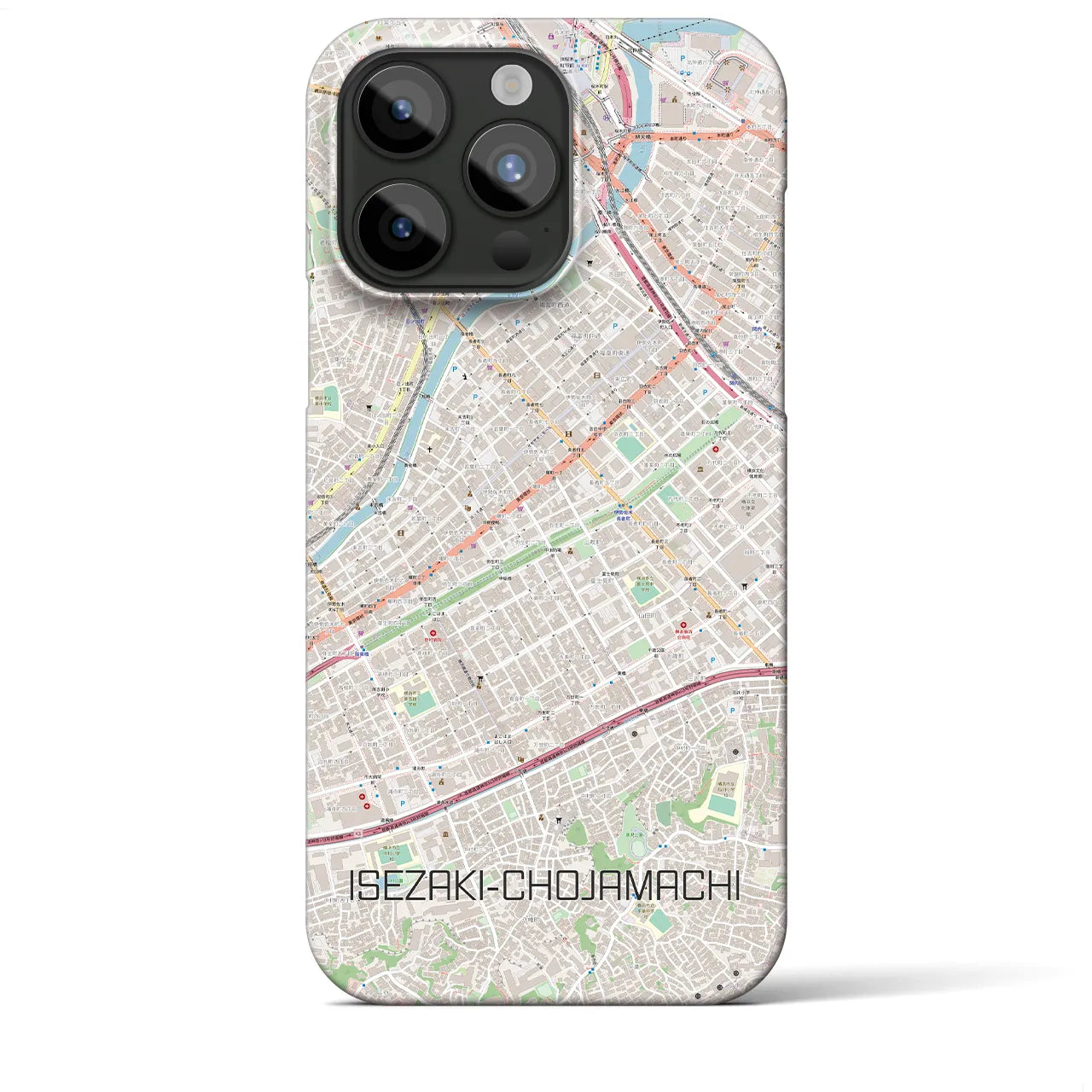 【伊勢佐木長者町(神奈川県)】地図柄iPhoneケース(バックカバータイプ)