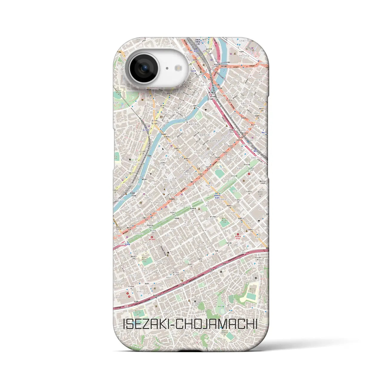 【伊勢佐木長者町(神奈川県)】地図柄iPhoneケース(バックカバータイプ)