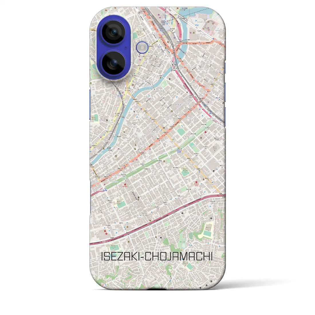 【伊勢佐木長者町(神奈川県)】地図柄iPhoneケース(バックカバータイプ)ナチュラル・iPhone 16 Pro Max 用