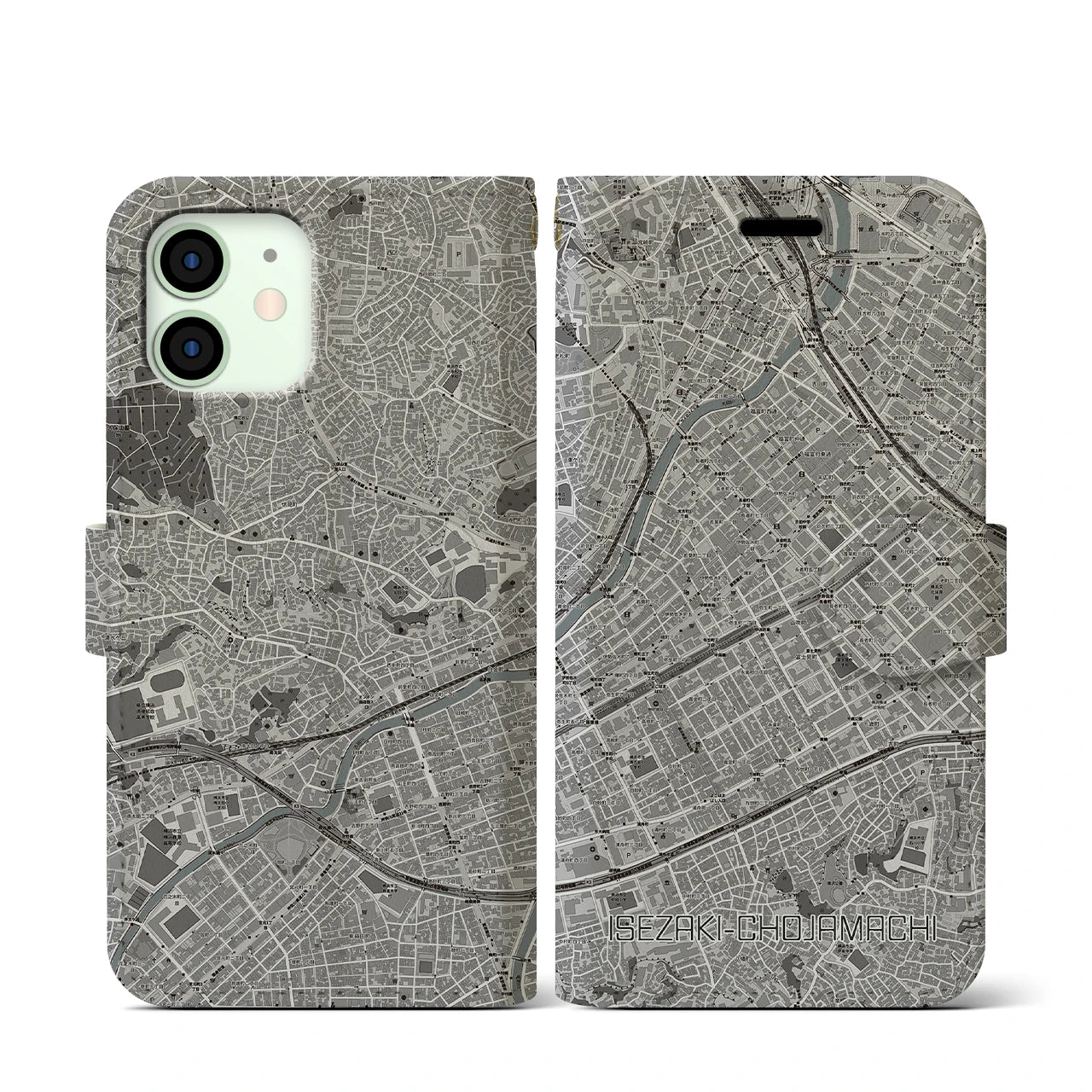 【伊勢佐木長者町(神奈川県)】地図柄iPhoneケース(手帳タイプ)