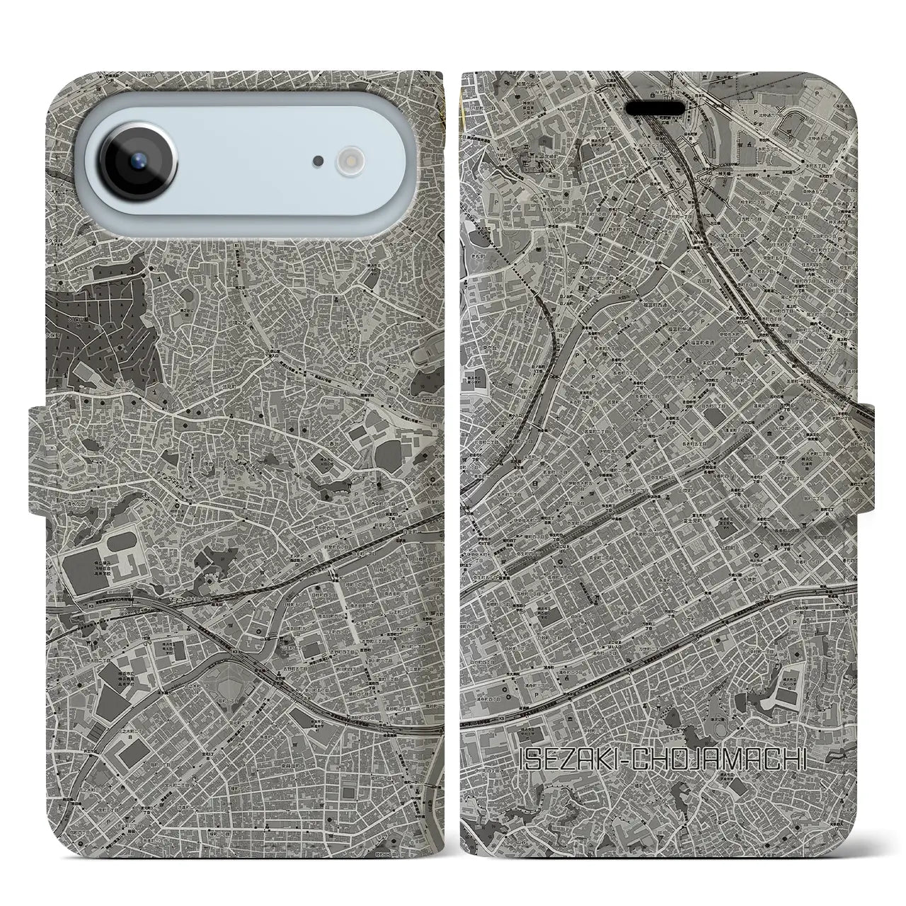 【伊勢佐木長者町(神奈川県)】地図柄iPhoneケース(手帳タイプ)