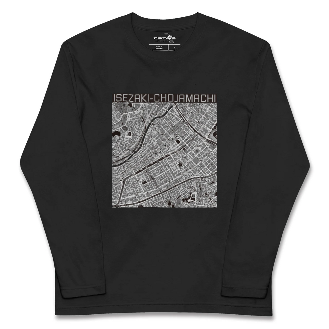 【伊勢佐木長者町(神奈川県)】地図柄ロングスリーブTシャツ