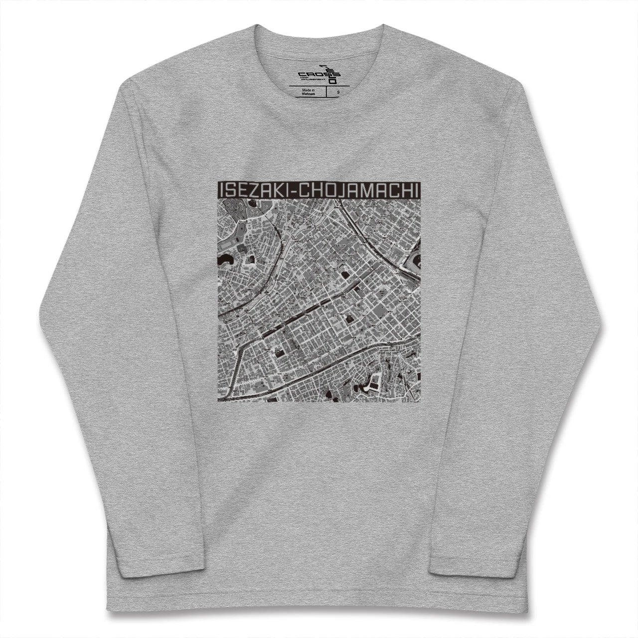 【伊勢佐木長者町(神奈川県)】地図柄ロングスリーブTシャツ