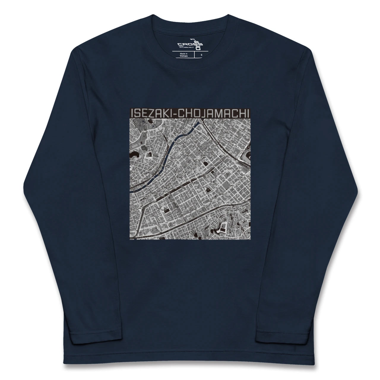 【伊勢佐木長者町(神奈川県)】地図柄ロングスリーブTシャツ