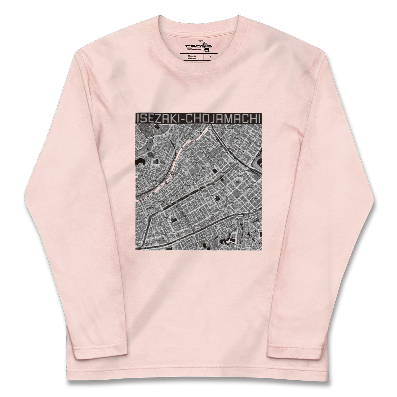 【伊勢佐木長者町(神奈川県)】地図柄ロングスリーブTシャツ