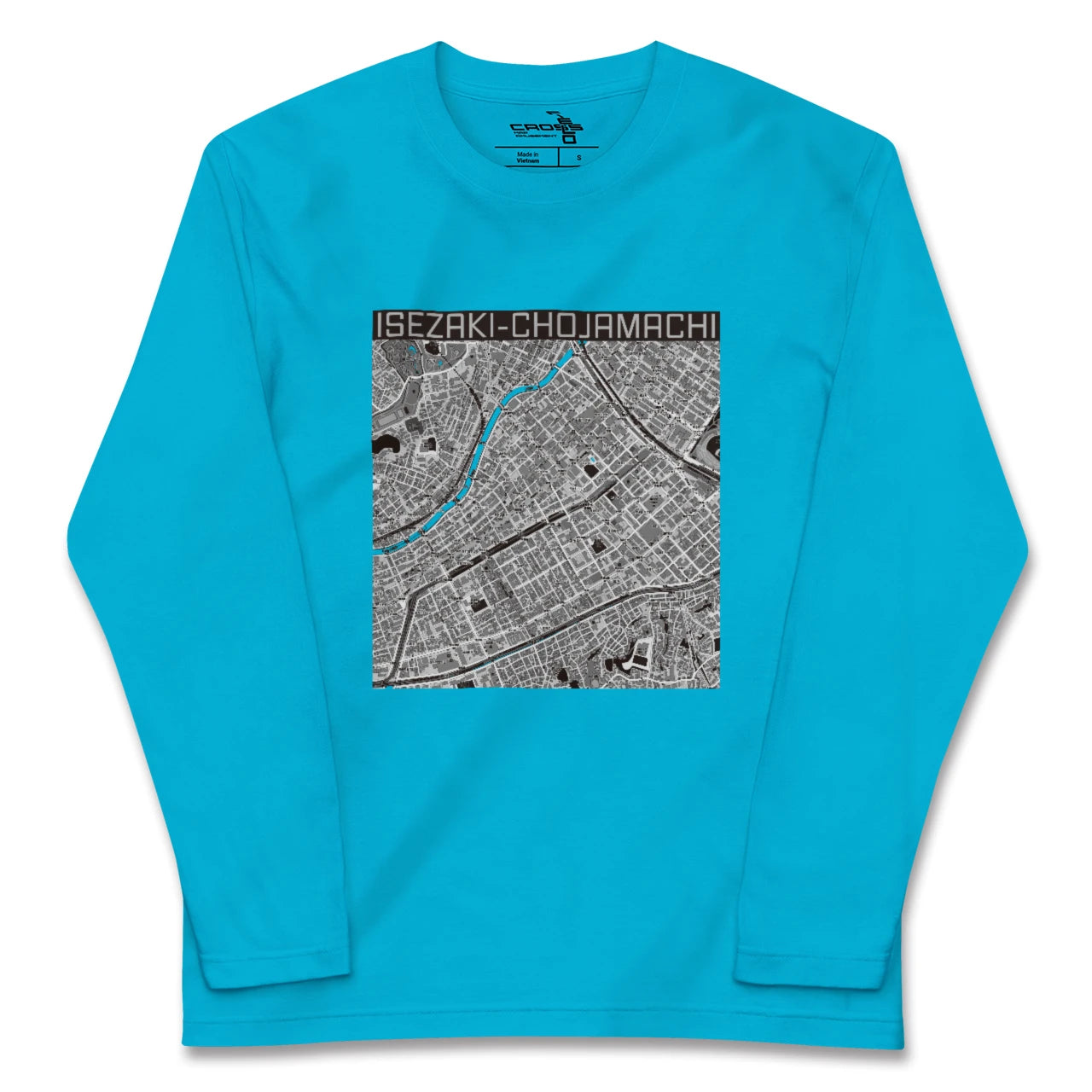 【伊勢佐木長者町(神奈川県)】地図柄ロングスリーブTシャツ
