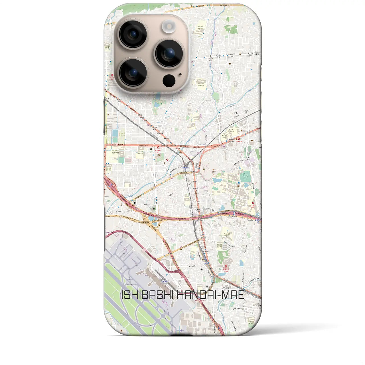 【石橋阪大前(大阪府)】地図柄iPhoneケース(バックカバータイプ)