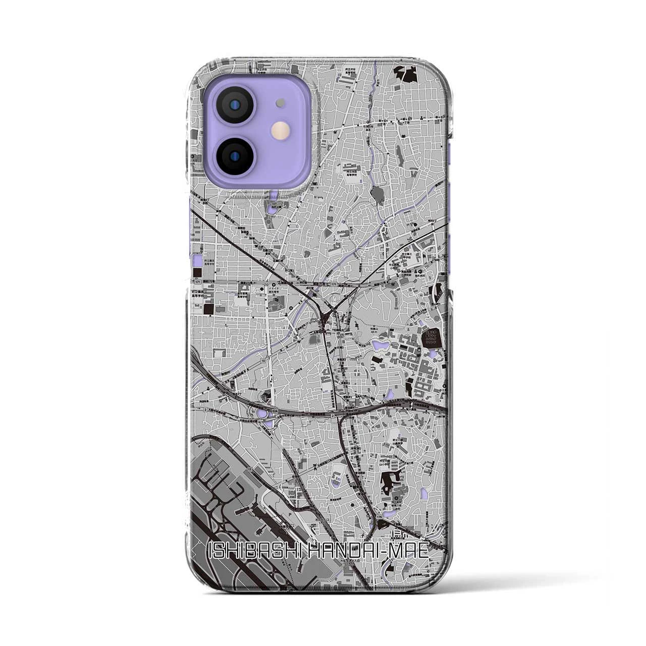 【石橋阪大前(大阪府)】地図柄iPhoneケース(クリアタイプ)