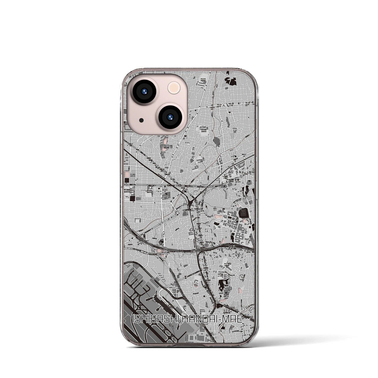 【石橋阪大前(大阪府)】地図柄iPhoneケース(クリアタイプ)