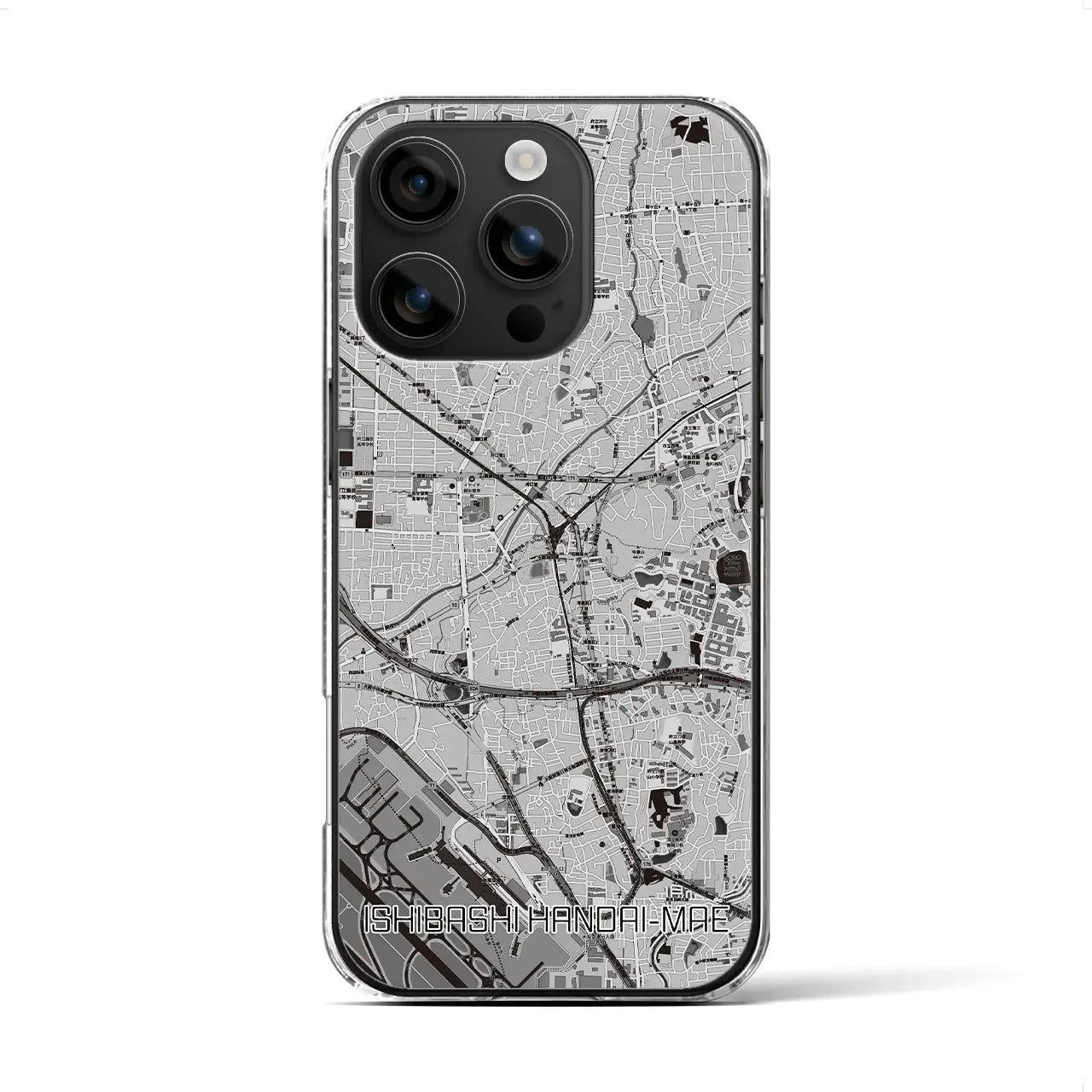 【石橋阪大前(大阪府)】地図柄iPhoneケース(クリアタイプ)