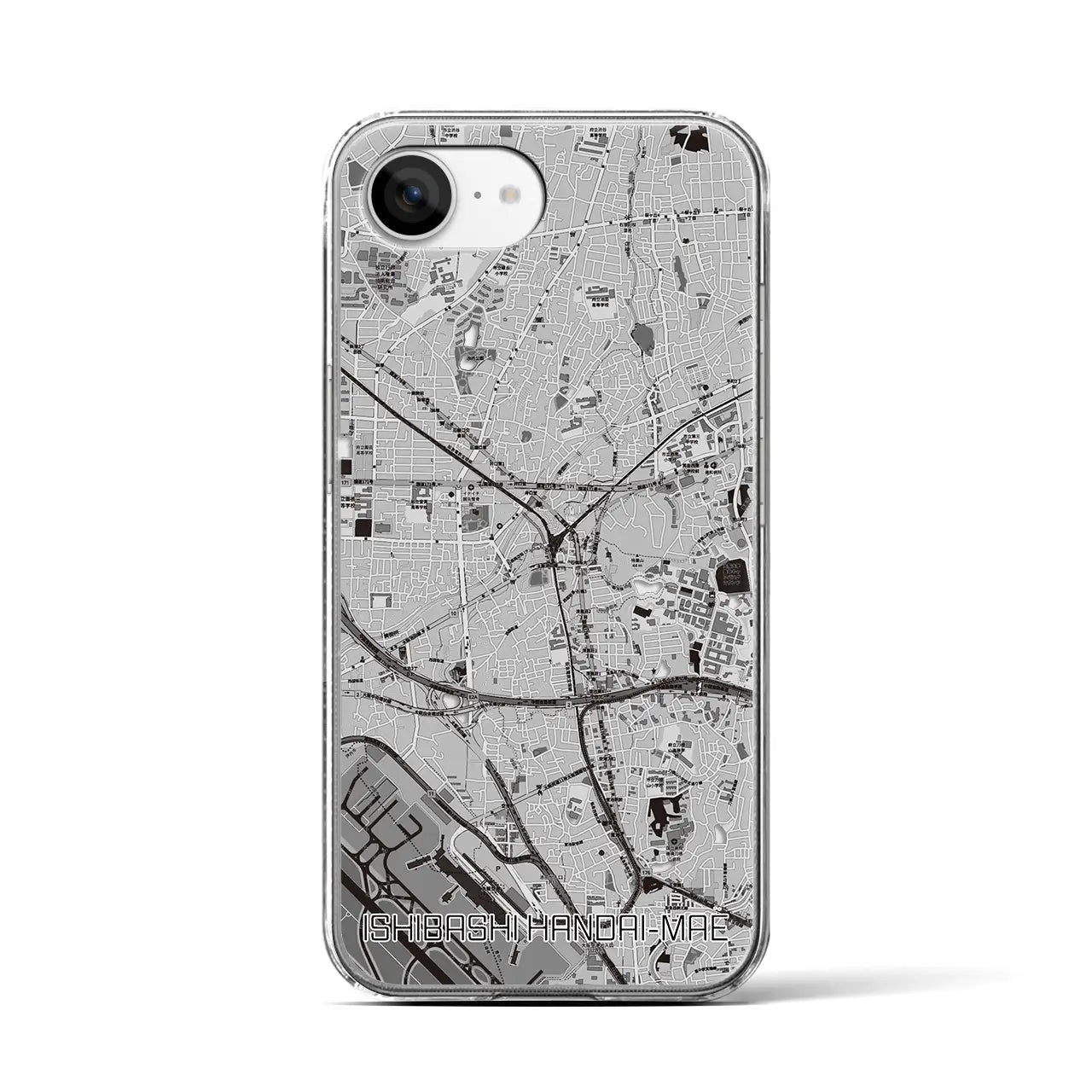 【石橋阪大前(大阪府)】地図柄iPhoneケース(クリアタイプ)