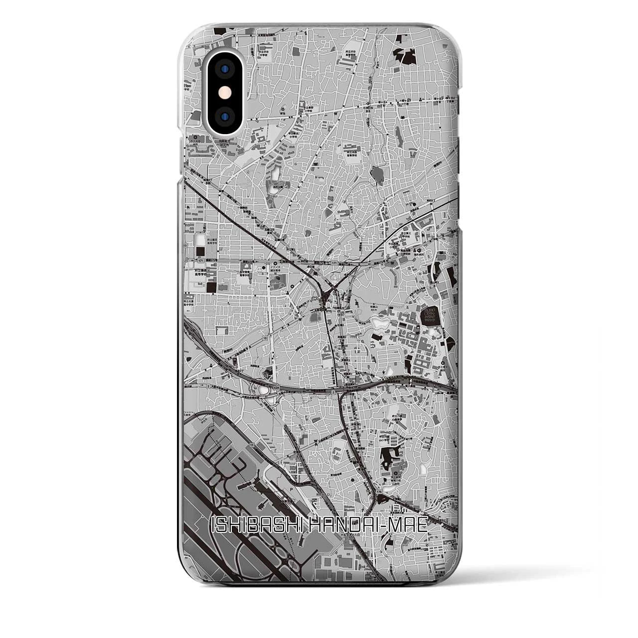 【石橋阪大前(大阪府)】地図柄iPhoneケース(クリアタイプ)