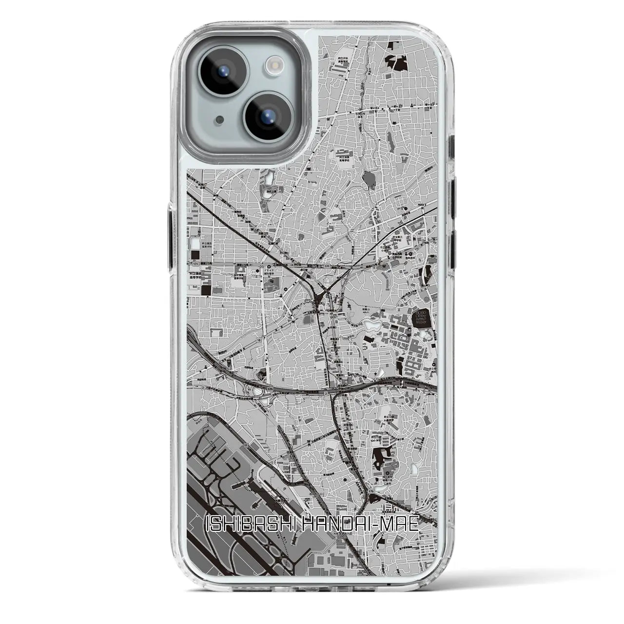 【石橋阪大前(大阪府)】地図柄iPhoneケース(MagSafeタイプ)
