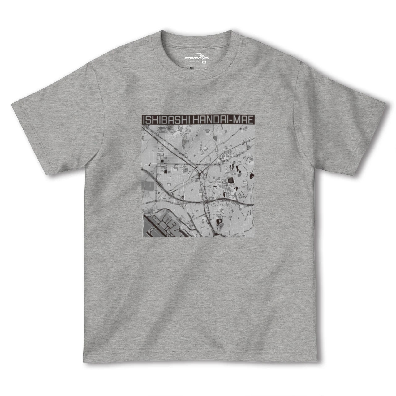 【石橋阪大前(大阪府)】地図柄ヘビーウェイトTシャツ