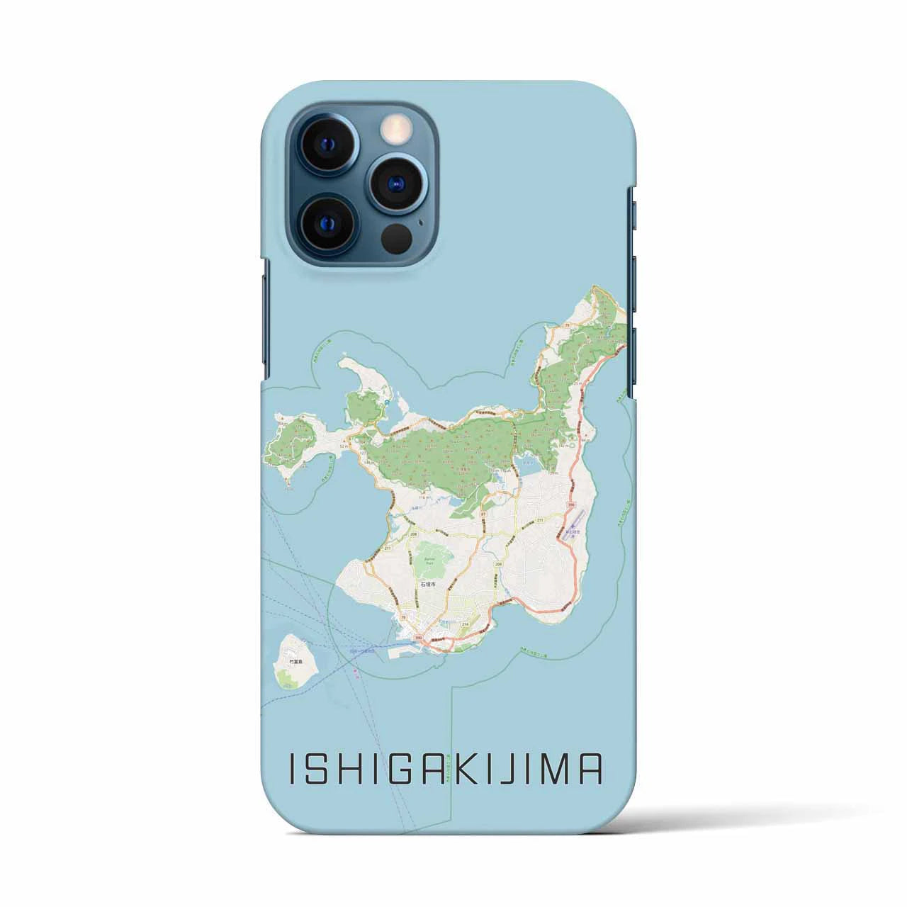 【石垣島(沖縄県)】地図柄iPhoneケース(バックカバータイプ)
