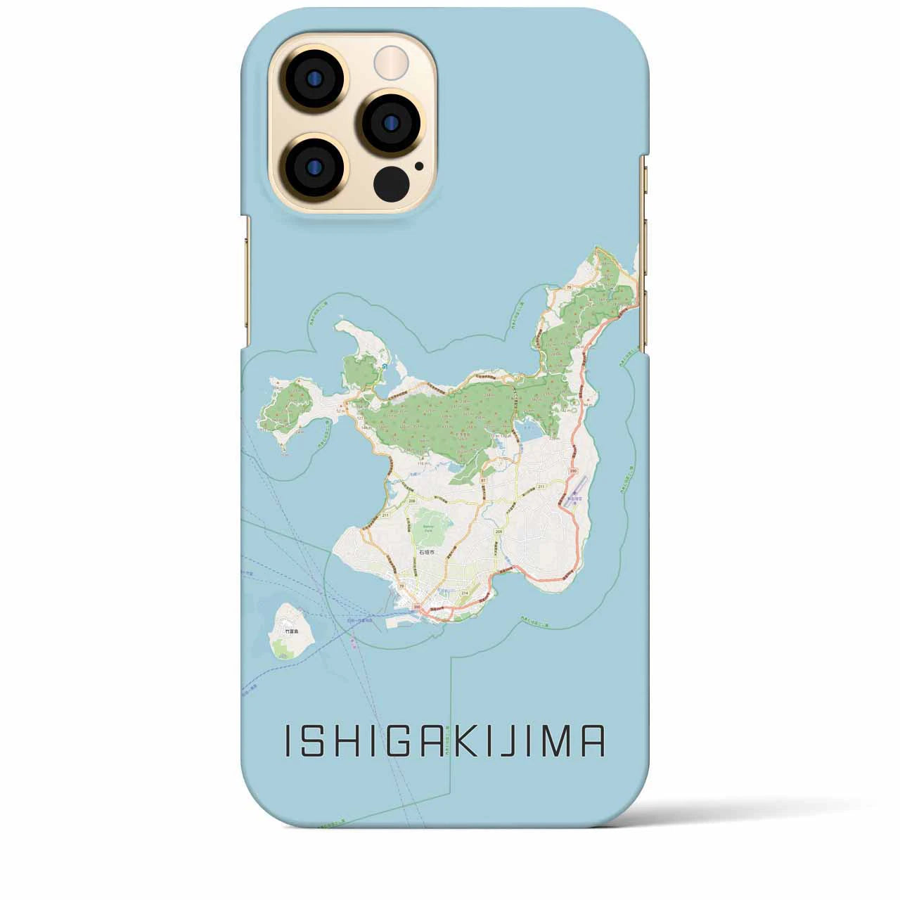 【石垣島(沖縄県)】地図柄iPhoneケース(バックカバータイプ)
