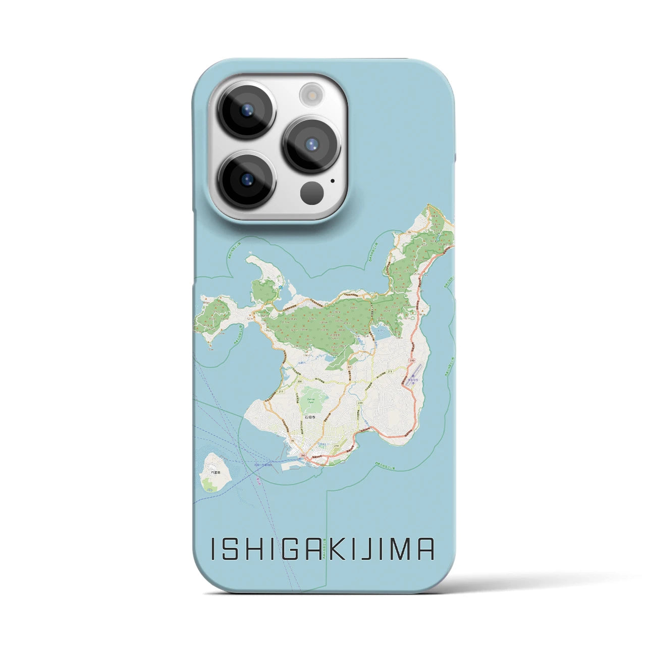 【石垣島(沖縄県)】地図柄iPhoneケース(バックカバータイプ)