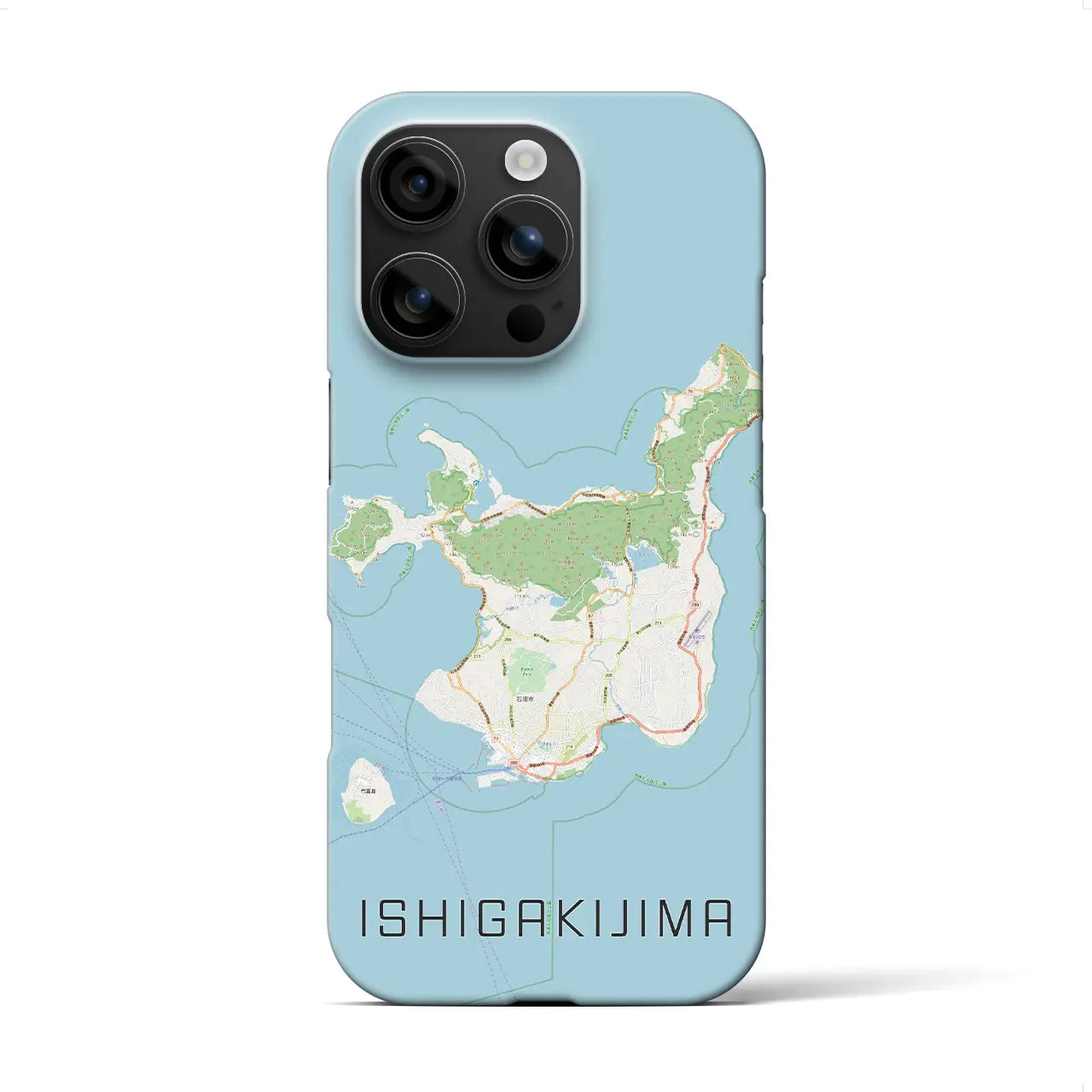 【石垣島(沖縄県)】地図柄iPhoneケース(バックカバータイプ)