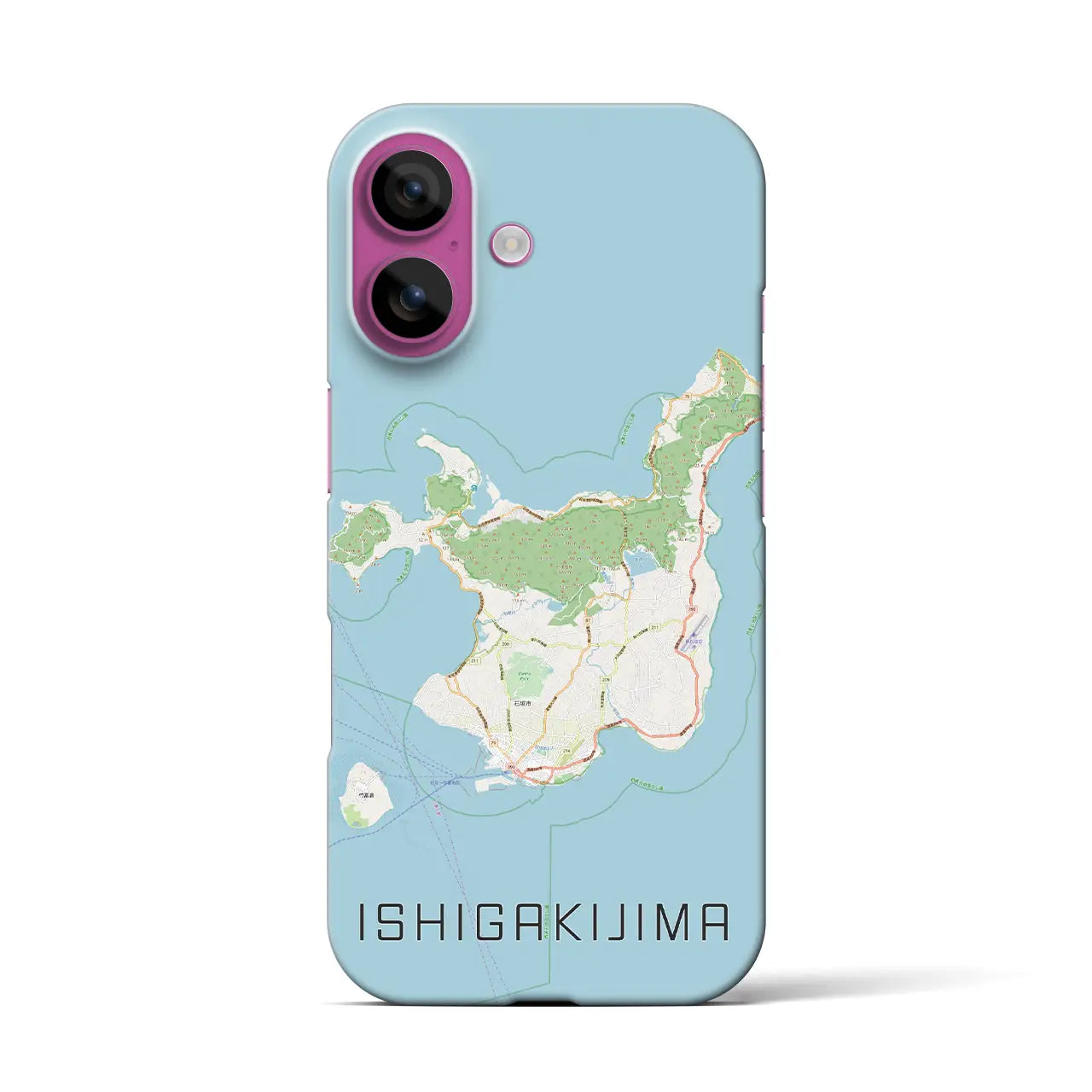 【石垣島(沖縄県)】地図柄iPhoneケース(バックカバータイプ)