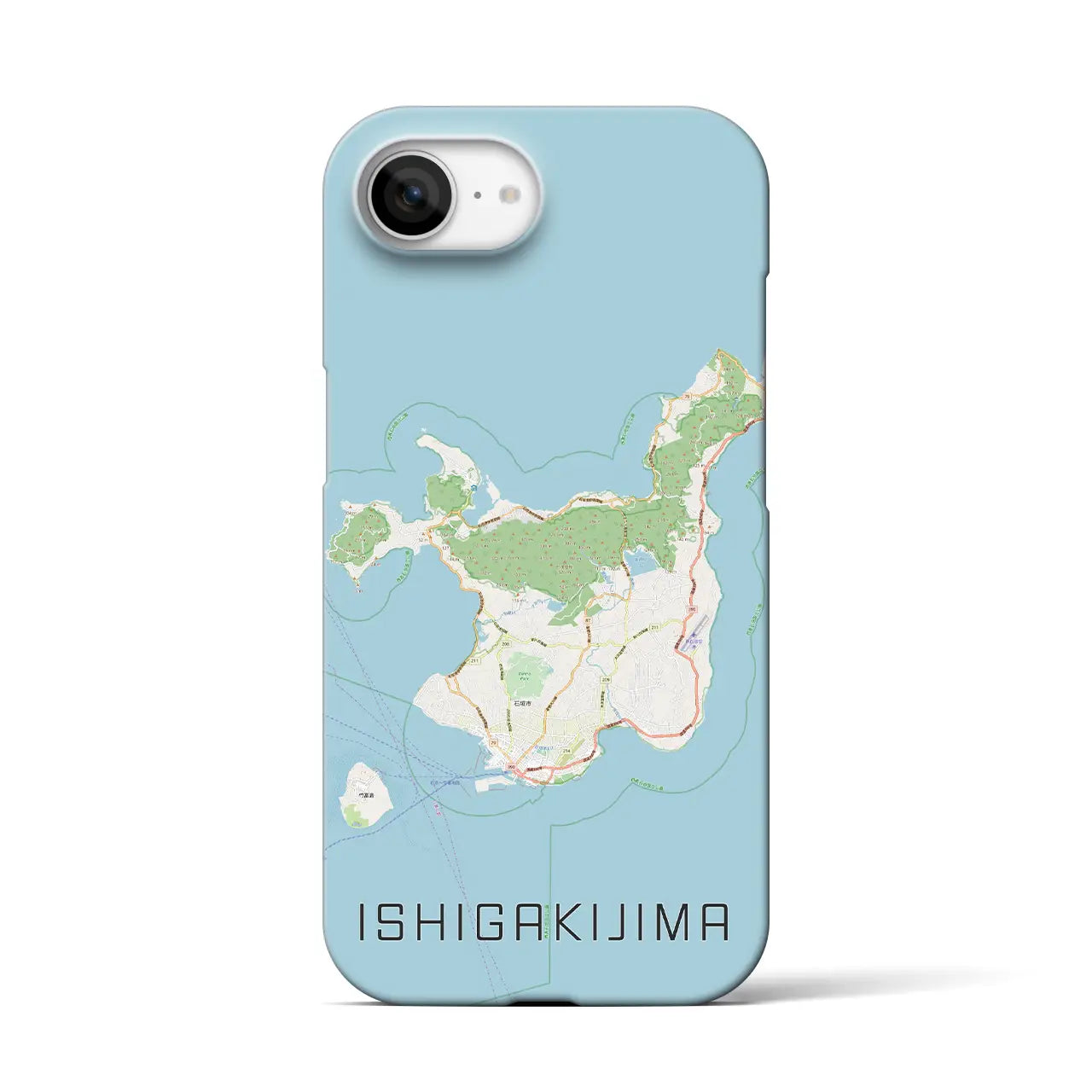 【石垣島(沖縄県)】地図柄iPhoneケース(バックカバータイプ)