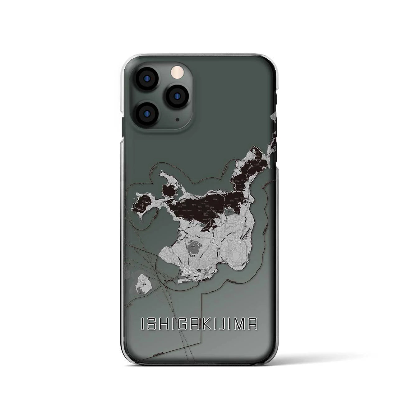 【石垣島(沖縄県)】地図柄iPhoneケース(クリアタイプ)
