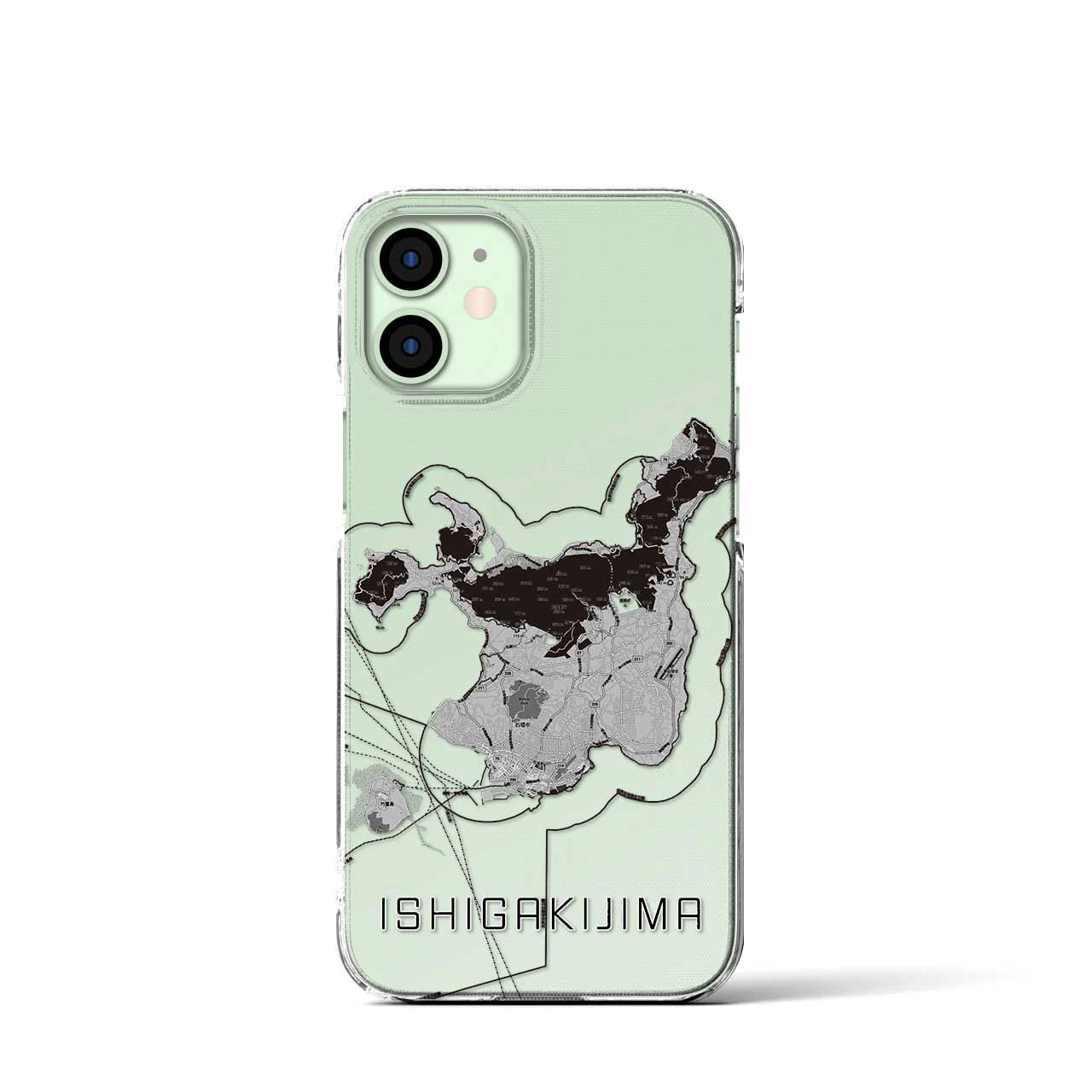 【石垣島(沖縄県)】地図柄iPhoneケース(クリアタイプ)