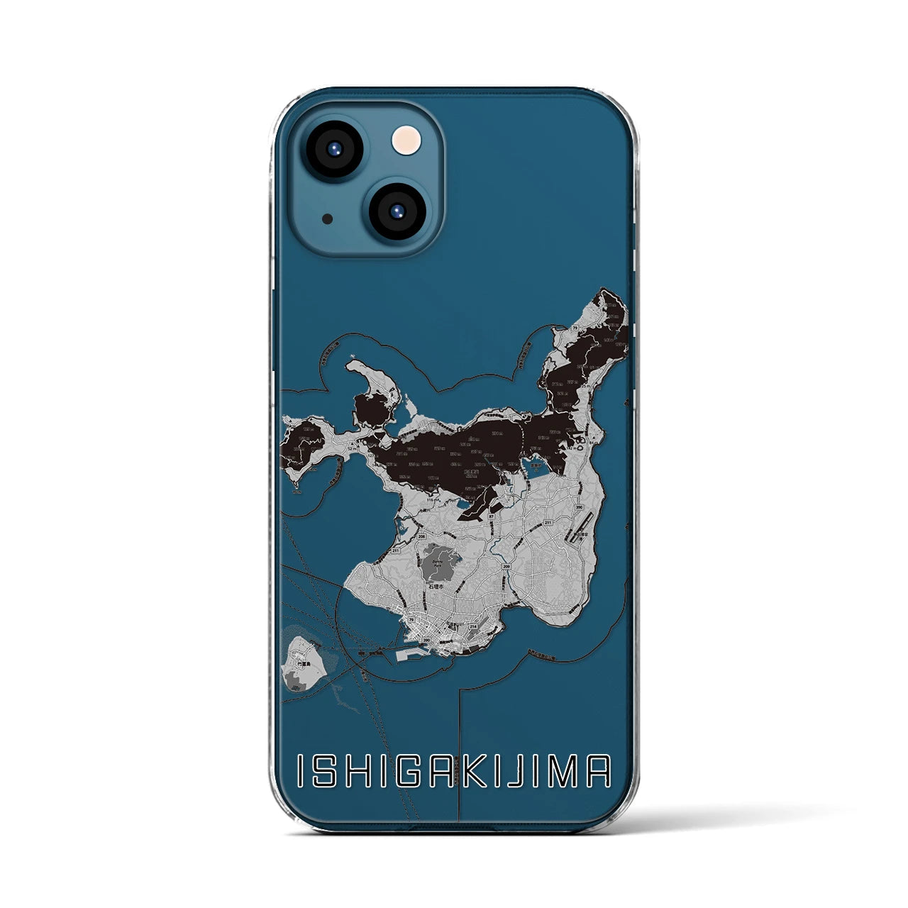 【石垣島(沖縄県)】地図柄iPhoneケース(クリアタイプ)