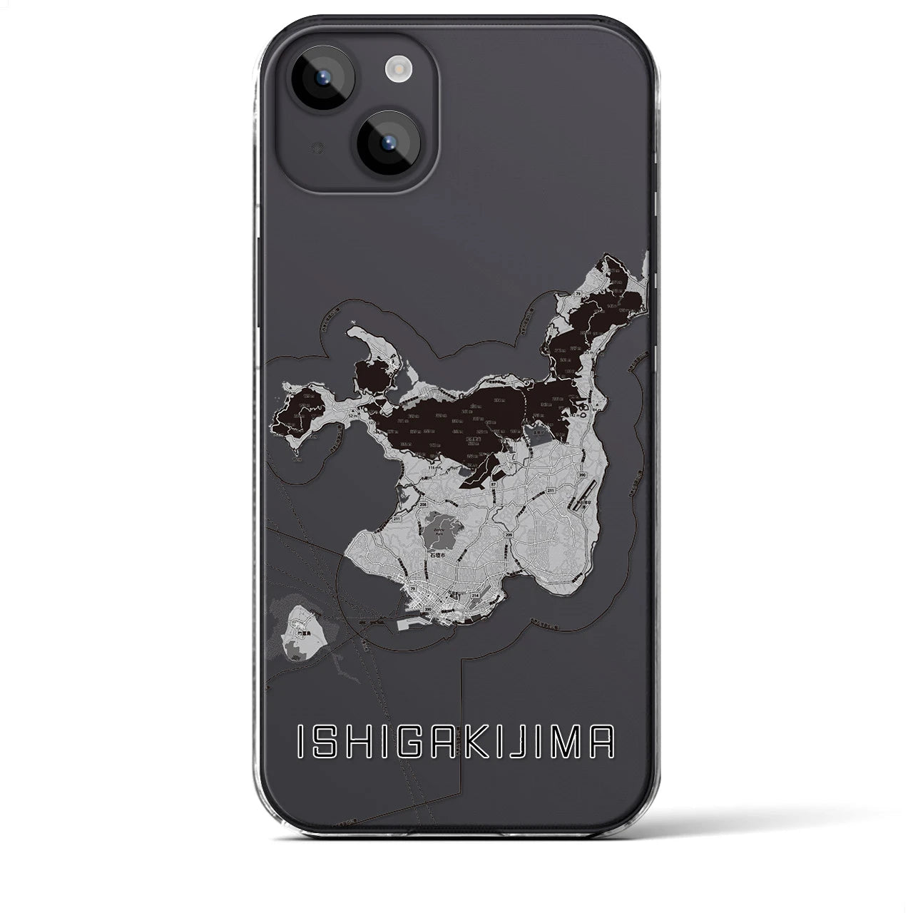 【石垣島(沖縄県)】地図柄iPhoneケース(クリアタイプ)
