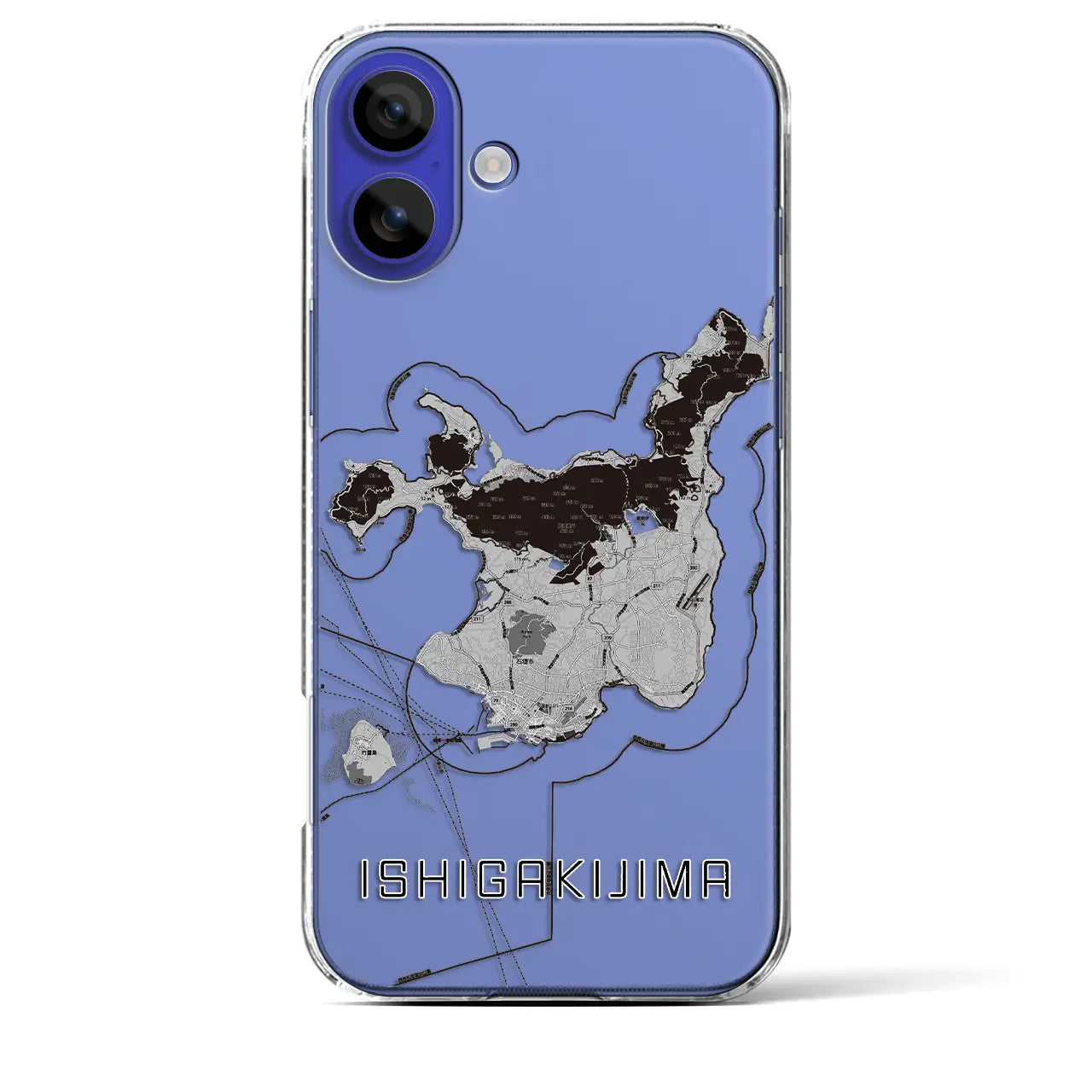 【石垣島(沖縄県)】地図柄iPhoneケース(クリアタイプ)