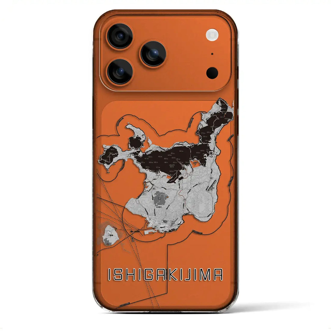 【石垣島(沖縄県)】地図柄iPhoneケース(クリアタイプ)
