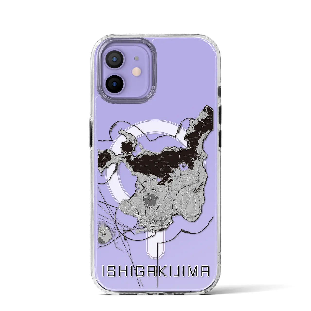 【石垣島(沖縄県)】地図柄iPhoneケース(MagSafeタイプ)