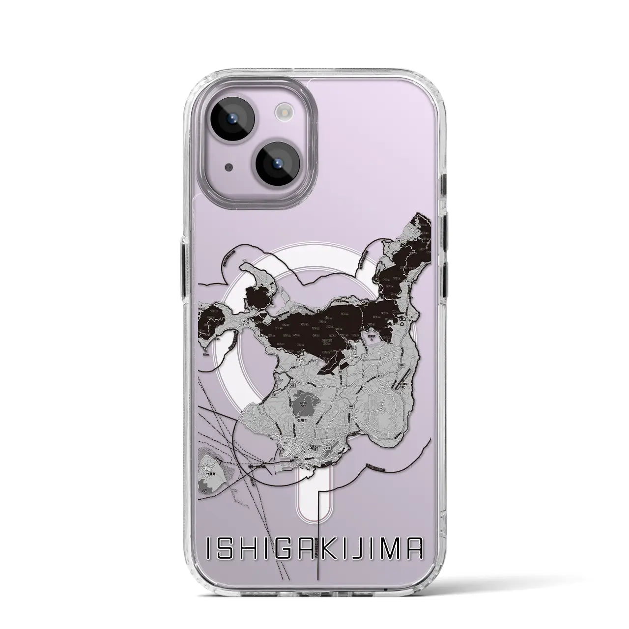 【石垣島(沖縄県)】地図柄iPhoneケース(MagSafeタイプ)