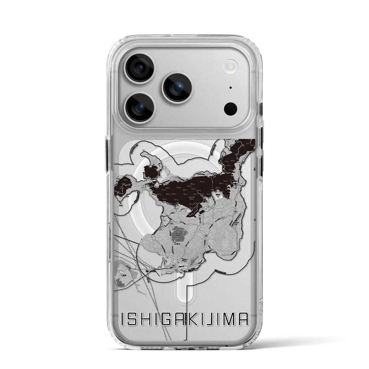 【石垣島(沖縄県)】地図柄iPhoneケース(MagSafeタイプ)
