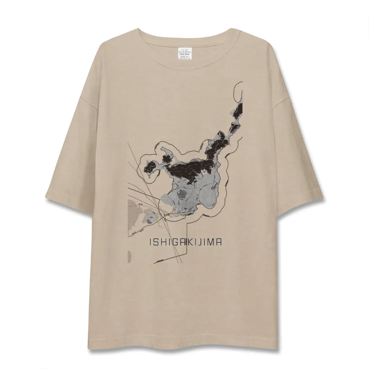 【石垣島(沖縄県)】地図柄ビッグシルエットTシャツ