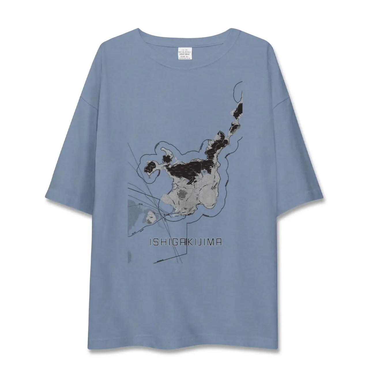 【石垣島(沖縄県)】地図柄ビッグシルエットTシャツ