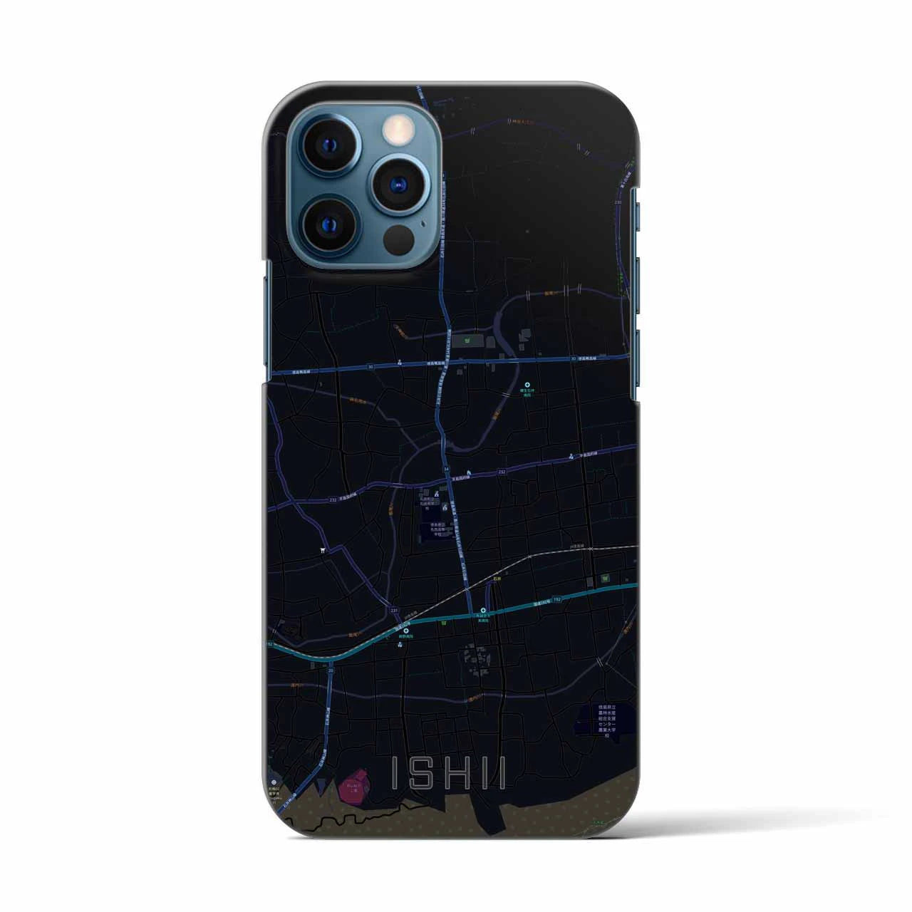 【石井(徳島県)】地図柄iPhoneケース(バックカバータイプ)