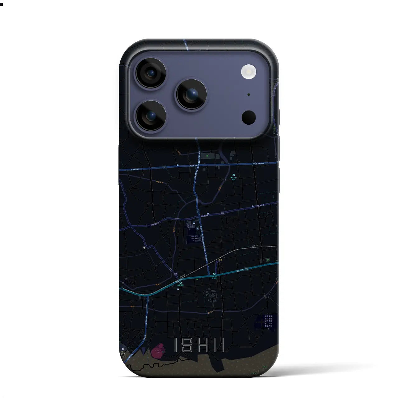 【石井(徳島県)】地図柄iPhoneケース(バックカバータイプ)