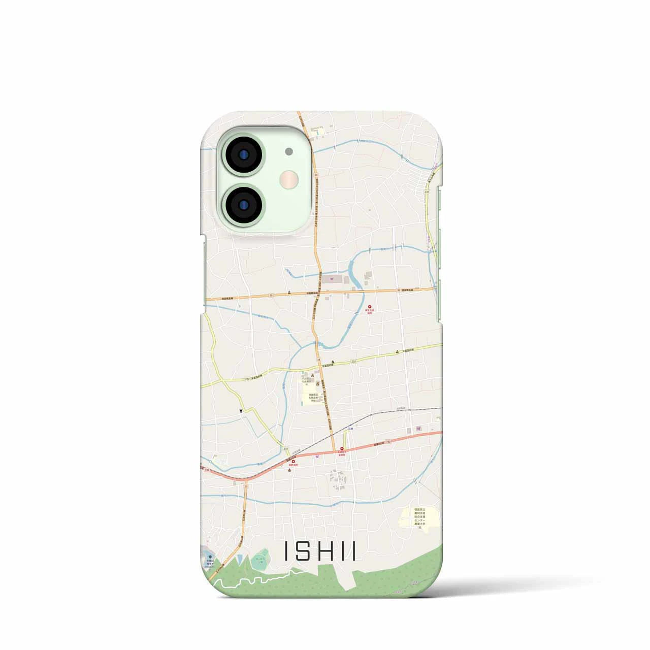 【石井(徳島県)】地図柄iPhoneケース(バックカバータイプ)