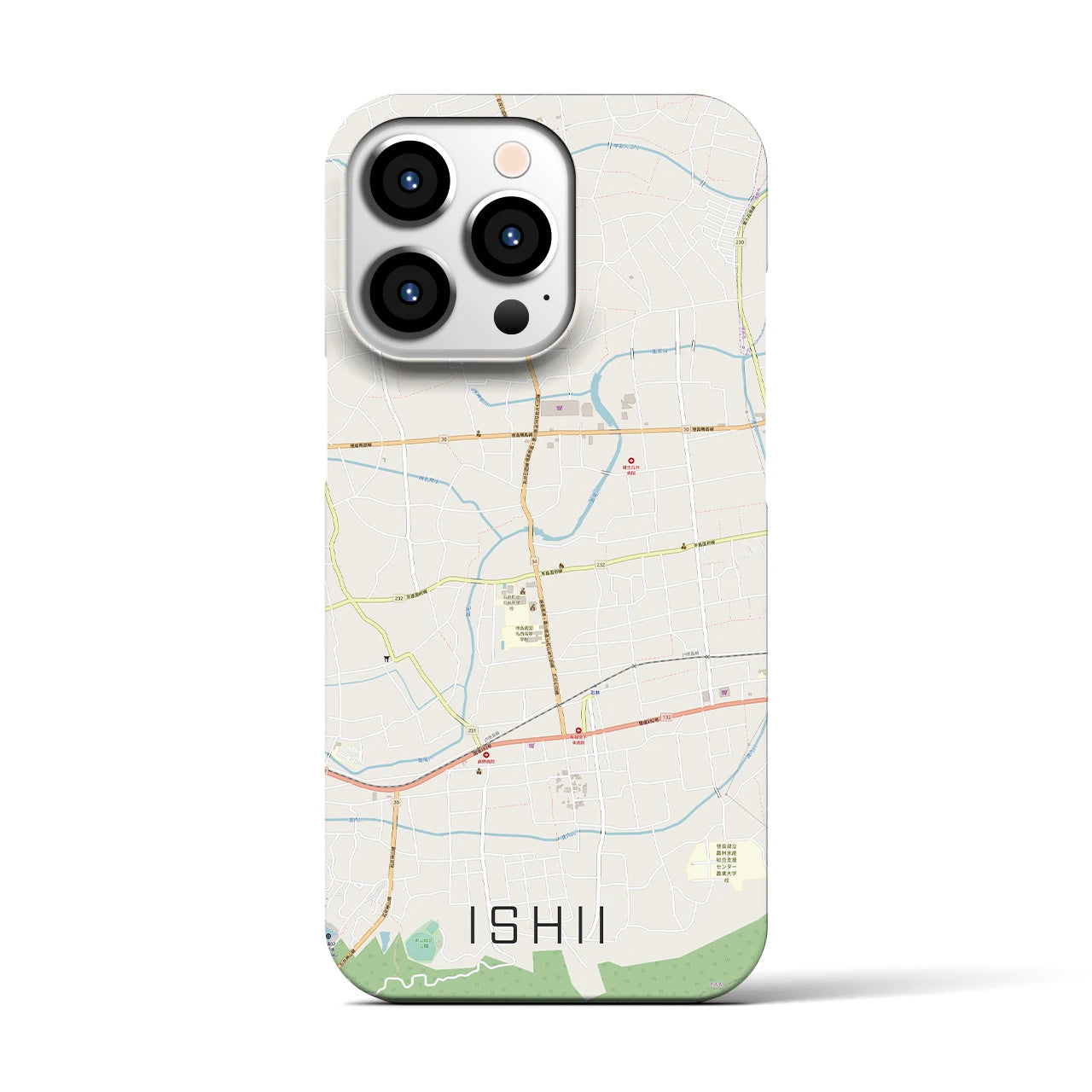 【石井(徳島県)】地図柄iPhoneケース(バックカバータイプ)