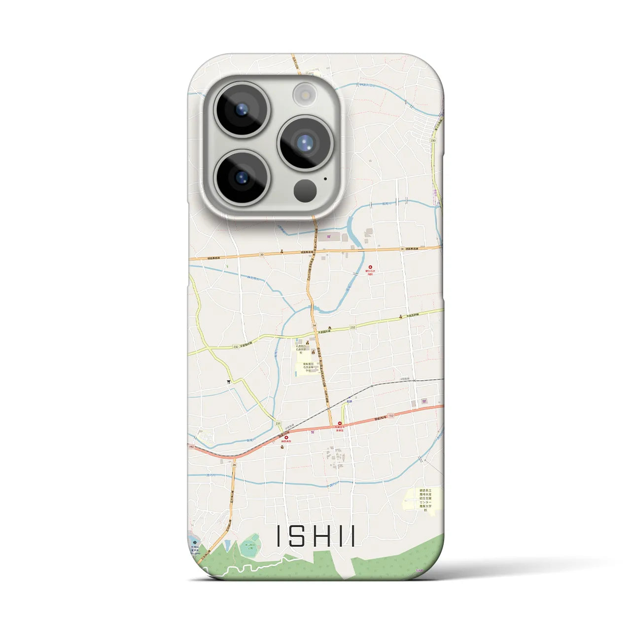 【石井(徳島県)】地図柄iPhoneケース(バックカバータイプ)