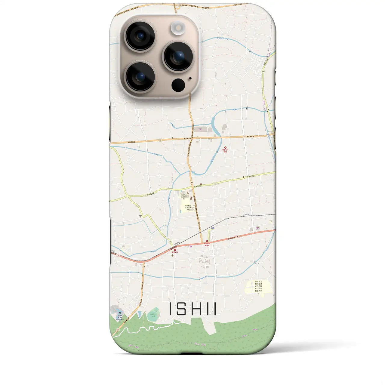 【石井(徳島県)】地図柄iPhoneケース(バックカバータイプ)