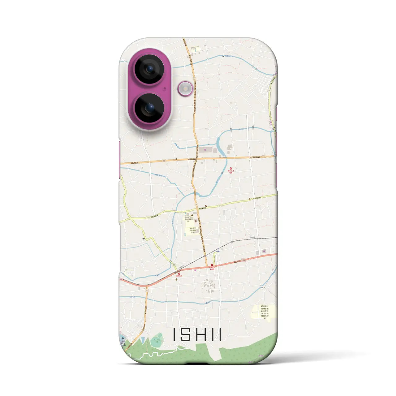 【石井(徳島県)】地図柄iPhoneケース(バックカバータイプ)