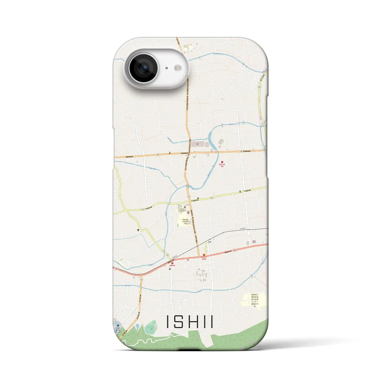 【石井(徳島県)】地図柄iPhoneケース(バックカバータイプ)