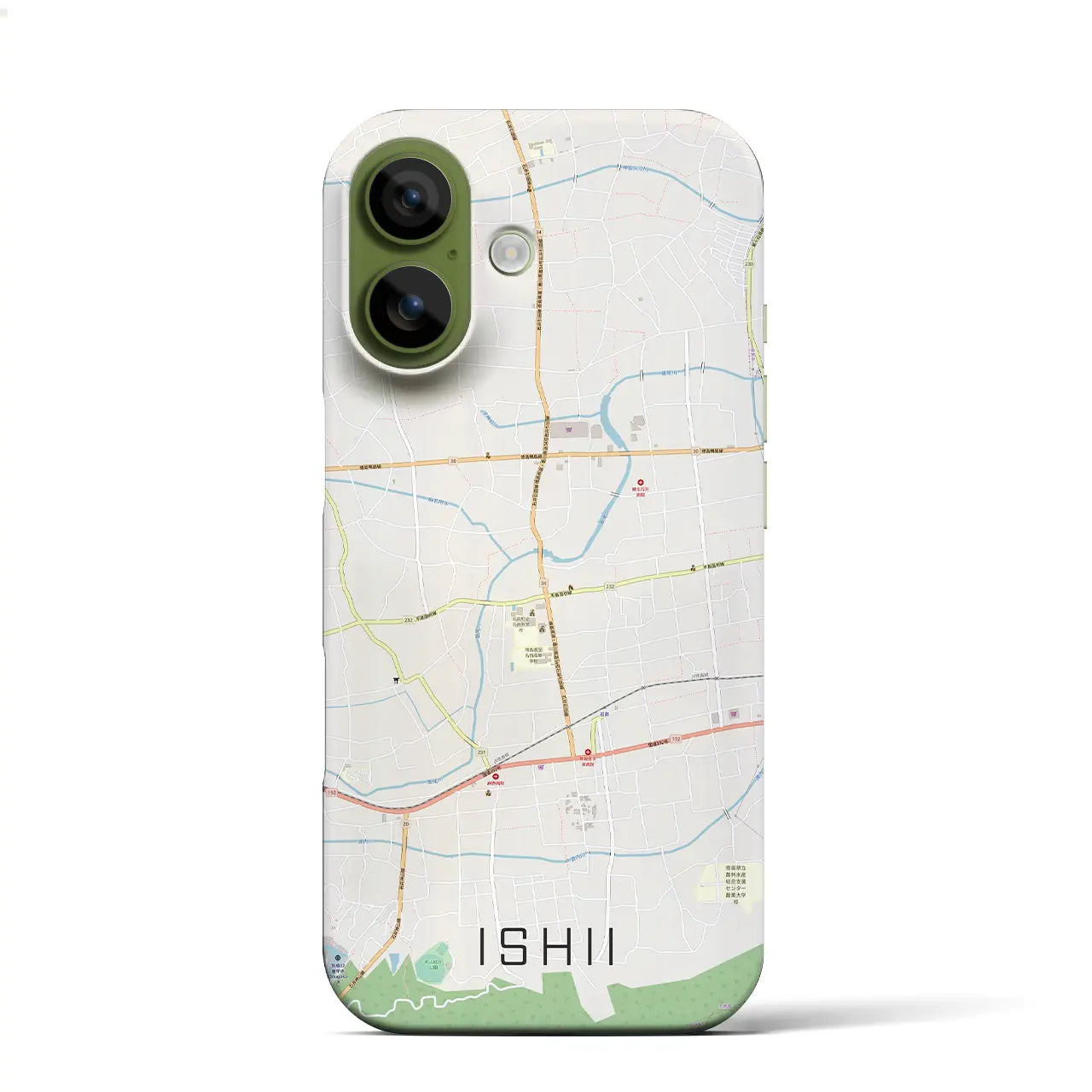 【石井(徳島県)】地図柄iPhoneケース(バックカバータイプ)