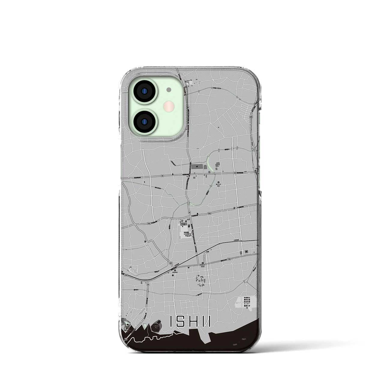 【石井(徳島県)】地図柄iPhoneケース(クリアタイプ)