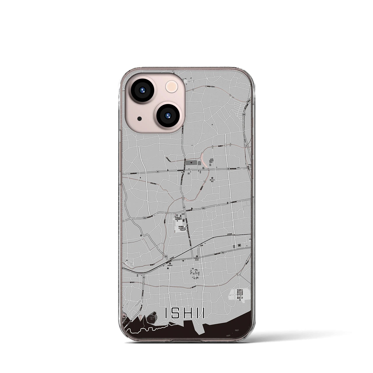 【石井(徳島県)】地図柄iPhoneケース(クリアタイプ)