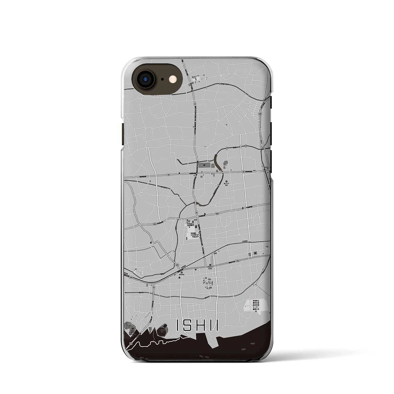 【石井(徳島県)】地図柄iPhoneケース(クリアタイプ)