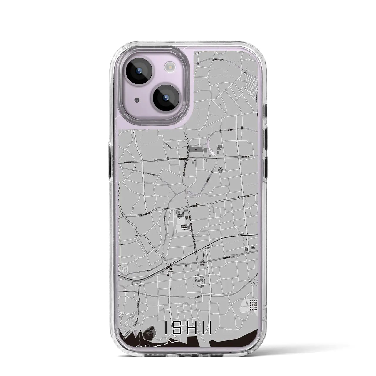 【石井(徳島県)】地図柄iPhoneケース(MagSafeタイプ)